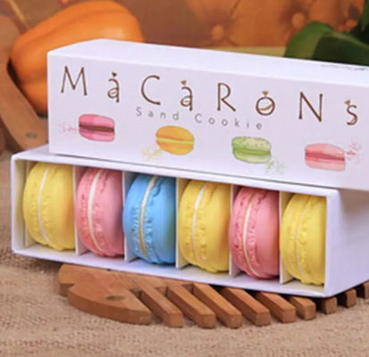 Logo tùy chỉnh Macaroon hộp giấy Macaron hộp gói kẹo ngọt chocolate Cookie hộp quà