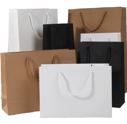 Buen precio Bolsas de compras impresas a medida Bolsas de papel reutilizables con logotipo en línea