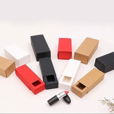 Boîtes de papier à tiroir imprimées sur mesure Boîte de livraison cosmétique avec logo pour rouge à lèvres Mascara pour les lèvres