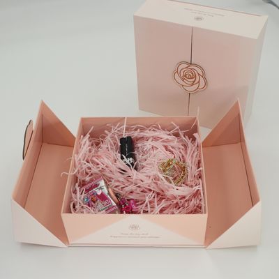 Kotak hadiah Double Door Surprise Box Lifting Packaging Box Magnetic Closure 2 Piece Side Buka kotak hadiah
