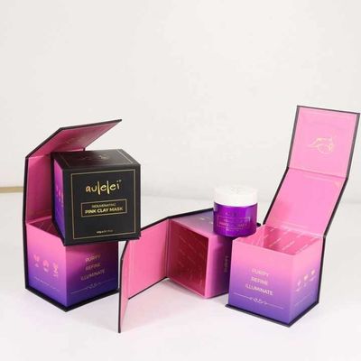 Giá tốt. Tùy chỉnh Luxury Face Cream hộp đóng gói mỹ phẩm in hộp trang điểm Magnetic Box For Skincare Card with insert trực tuyến
