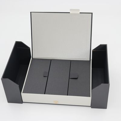 قیمت خوب جعبه بسته بندی چای با درب دوگانه سفارشی شده کاغذ ویژه سیاه بسته بندی مغناطیسی جعبه گاردونی هدیه چای آنلاین