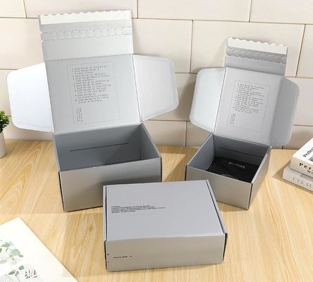 Good price Custom Hardware Gray Zip Mailer Box Extra-hard Corrugated Paper For Clothing And Underwear Express Box online