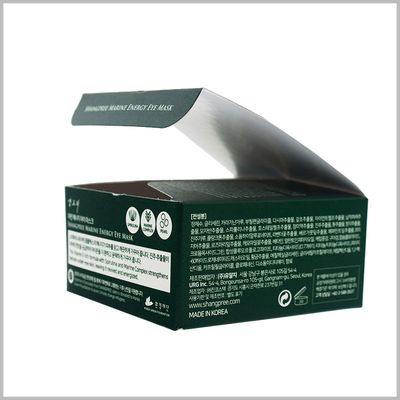 Op Maat Bedrukte Oogmasker Verpakking Doos Met Logo Skincare Papieren Doos Leverancier