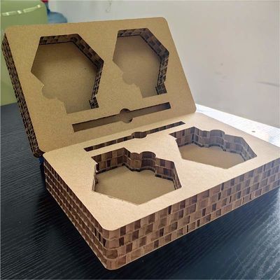 Eco-Friendly Honeycomb Paper Insert Packaging Box With Die Cut Compartments For Bottles And Fragile Items