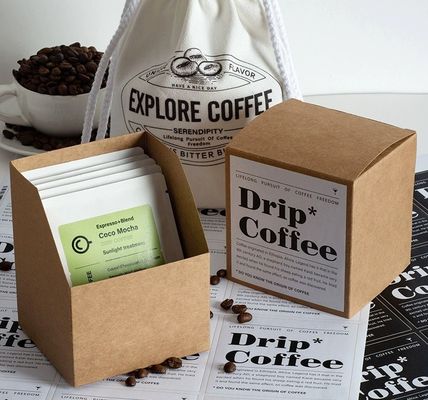 Goede prijs Gepersonaliseerde koffie verpakkingsdoos theezak papierdoos Amerikaanse koe kaart handgemaakte koekdoos snoepdoos cadeaubon online