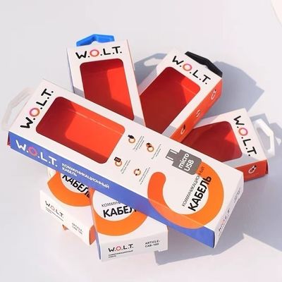 良い値段 パワーバンクとUSBケーブルのためのコンパクト付きのカスタム紙包装箱 オンライン