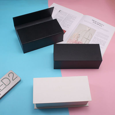 Guter Preis Leere Verpackungskiste Spezialpapier Magnetisch schwarz rechteckig Flip Cover Papierkiste kann mit Logo angepasst werden Online