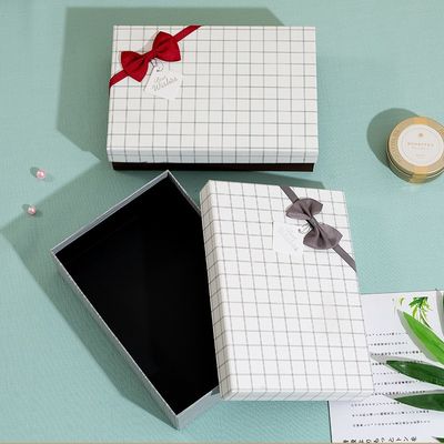 Элитная квадратная подарочная коробка с бантом, жесткой крышкой и основанием для особых случаев