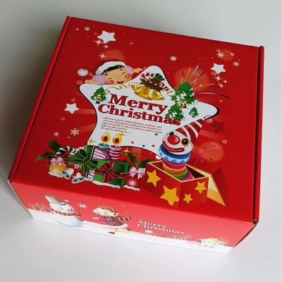 Caixa de Correio Ondulada de Natal com Impressão Festiva para Presentes e Embalagens de Comércio Eletrônico