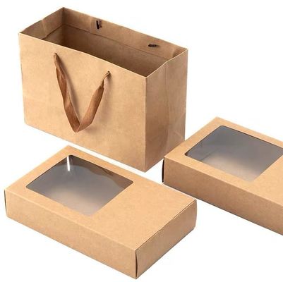 Hộp đóng gói ngăn kéo tùy chỉnh với cửa sổ rõ ràng cho túi trà trái cây khô và hạt