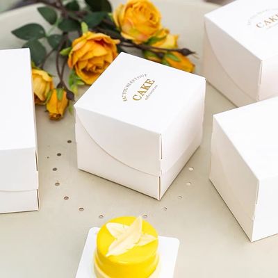 İyi bir fiyat. İskandinav Minimalist Tatlı Beyaz Tatlı Kutusu Kek Mum Hediye Kağıt Kutusu çevrimiçi