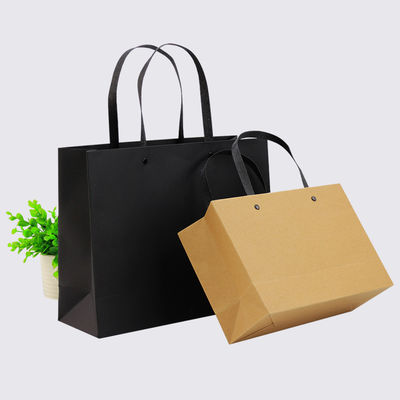 قیمت خوب کیسه های خرید کاغذی رنگی ساده و مینیمالیستی کرافت برای برندسازی هدایای خرده فروشی آنلاین