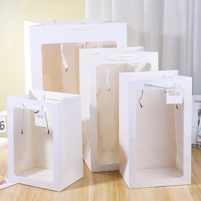 Valentinstagsgeschenk Verdickte Geschenktüte Transparente Handtasche Blumenstrauß Verpackungstasche