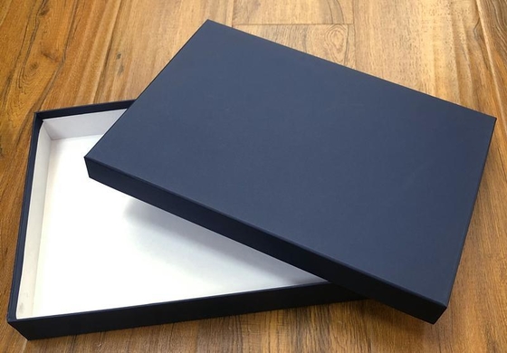 Custom Navy Blau Kleidung Geschenkbox Große Rechteckskiste Für Schal Pyjama Shirt