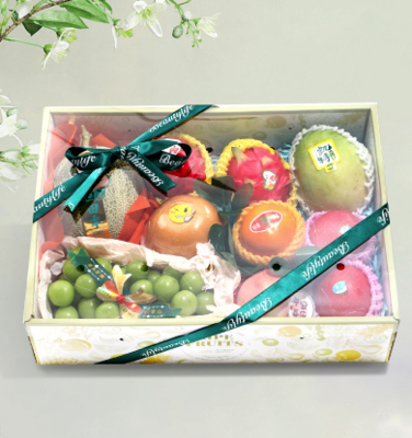 Coffret cadeau de fruits premium en carton ondulé épais pour pommes fraîches, melons et fruits de saison