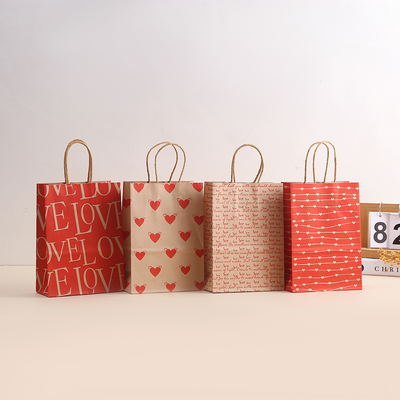 Good price Kraft Paper Bag Love Letter Creative Printing Packaging Bag Party Souvenir Large Capacity Handbag online