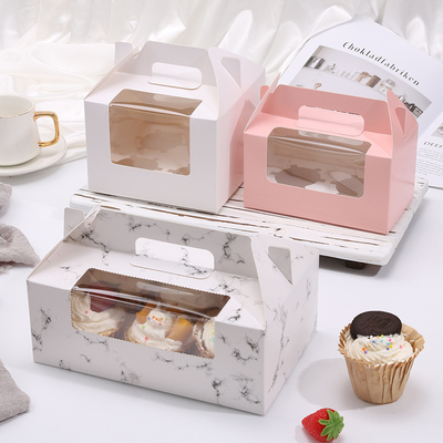 Tragbare Cupcake-Faltverpackungsbox Dessertverpackungsbox Muffinform Transparent Eiertörtchenbox