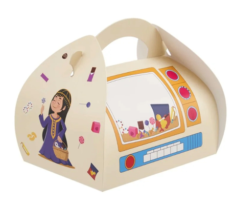Caixa de presente para crianças em estilo árabe personalizado com janela clara