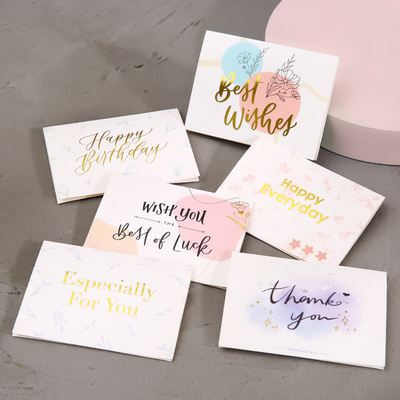 Bon prix Ensemble de cartes de vœux estampées à la feuille d'or avec motifs floraux en ligne