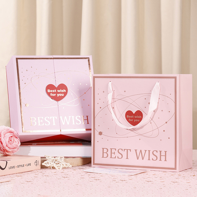 Buon prezzo Scatola regalo cosmetica di lusso a doppia apertura con design in lamina d'oro in linea