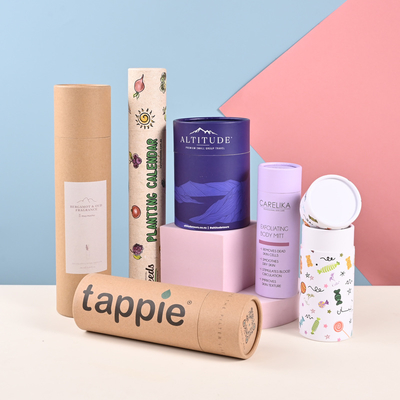Bon prix Tubes de papier kraft imprimées sur mesure pour l'emballage des huiles essentielles et du vin en ligne