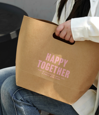 맞춤 인쇄 된 빈티지 크래프트 종이 선물 가방 친환경 대량
