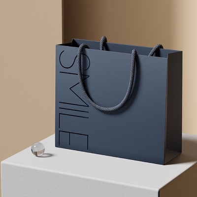 Bon prix Sac de shopping en papier kraft avec logo personnalisé et poignée en corde en ligne