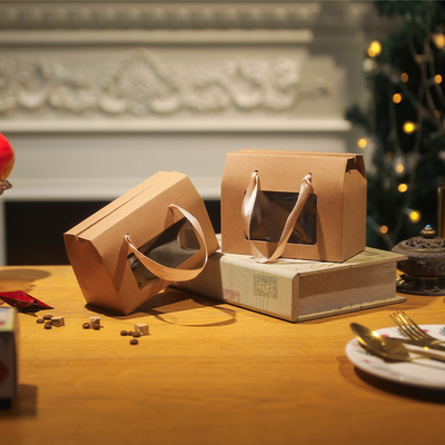 Goede prijs Op maat gemaakte geschenkdoos van karton met venster en handvat, recyclebaar en opvouwbaar online