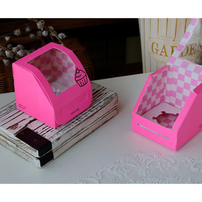 Bon prix Boîte d'emballage de gâteaux colorés personnalisable avec fenêtre en ligne