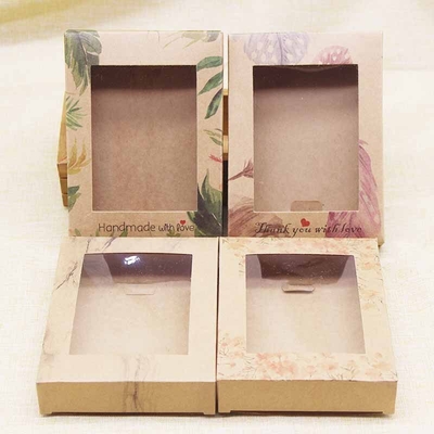 İyi bir fiyat. Şık basılı hediye kutusu seti Mermer Çiçekli Düğün Noel Paketleme Pencere Tasarımı çevrimiçi