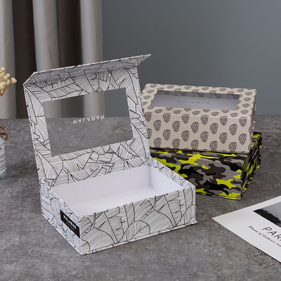 Bon prix Boîte cadeau blanche carrée magnétique à rabat avec fenêtre transparente en ligne