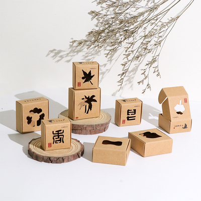 Buen precio Caja de jabón Kraft ecológica con ventana troquelada para jabones hechos a mano en línea