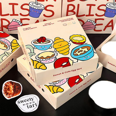 Guter Preis Individuelle Verpackung für Eiertörtchen, 2/4 Stück, Kraftpapier-Lebensmittelbox Online
