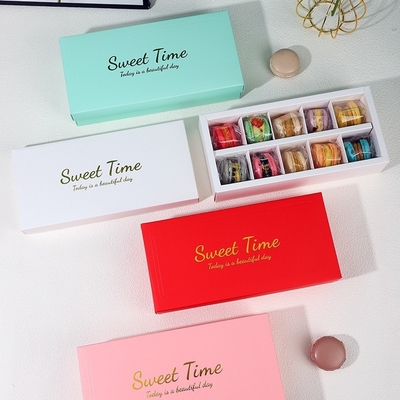 Giá tốt. Bộ hộp quà Macaron tùy chỉnh - Thẻ giấy dán màu mờ bóng trực tuyến