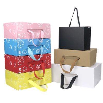 ভালো দাম Custom Logo Foldable Shoe Storage Box Kraft Paperboard অনলাইন