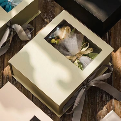 Хорошая цена Sage Green Luxury Rigid Gift Box with Flip Top Window онлайн
