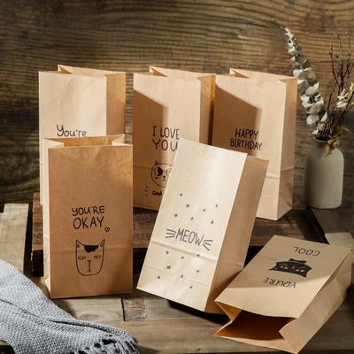 سعر جيد Custom Printed Kraft Gift Bags Eco Friendly Packaging الانترنت