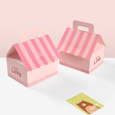 Good price Pink Kraft Paper House Gift Box for Biscuits Cookies online