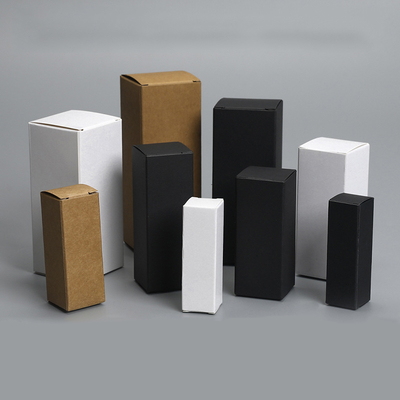 Bon prix Boîtes en papier personnalisées petites, carton blanc, carton kraft, carton noir pour l'emballage des flacons d'huiles essentielles en ligne