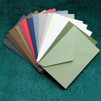 Good price Pure Color Retro Simple Multi-Color Kraft Paper Greeting Card Invitation Envelope Storage Envelope online