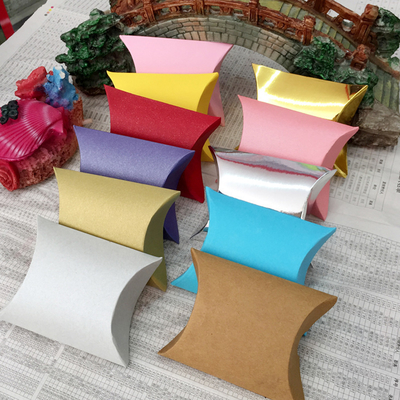 Custom Printed Pillow Shaped Candy Gift Box for Christmas