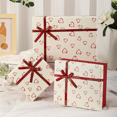 Custom Clamshell Jewelry Gift Box with Bowknot Design