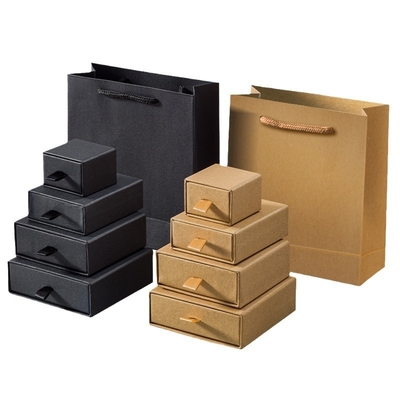 Kraft Paper Jewelry Boxes Packaging For Rings Necklaces Earrings Bracelets