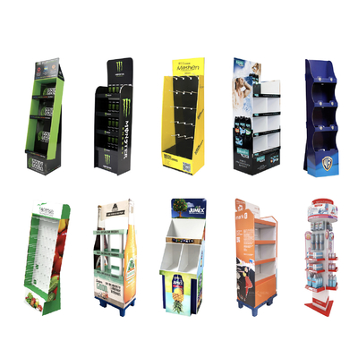 Customized Floor-Standing Paper Shelf Display Rack Corrugated Paper Display Rack Paper Display Rack