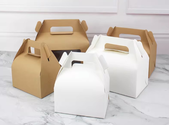 Good price Sweet Cakes Windowed Dessert Boxes Premium White Kraft Cake Packaging Clear PVC Viewing Window online
