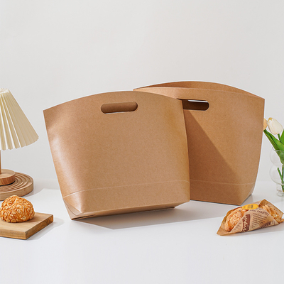Good price Kraft Paper Bag Bread Baking Packaging Bag Takeaway Thickened Packaging Bag Can Be Customized Logo online