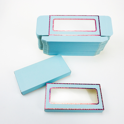 Customize Window Colorful Eyelash Cardboard Boxes For Eyelash Storage Packaging