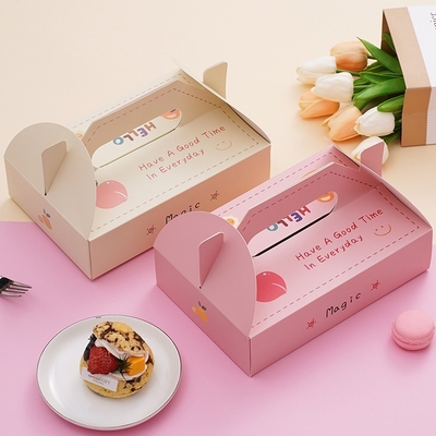 Giá tốt. Hộp bao bì tráng miệng Bìa cứng Hộp bao bì di động Hộp bao bì bánh quy Bánh trực tuyến
