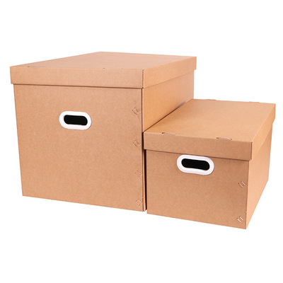 Good price Heavy Duty Moving Kit Extra Thick Kraft Storage Boxes With Lids Built In Handles For Easy Transport online